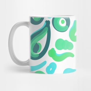 Green Pattern paint abstract Mug
